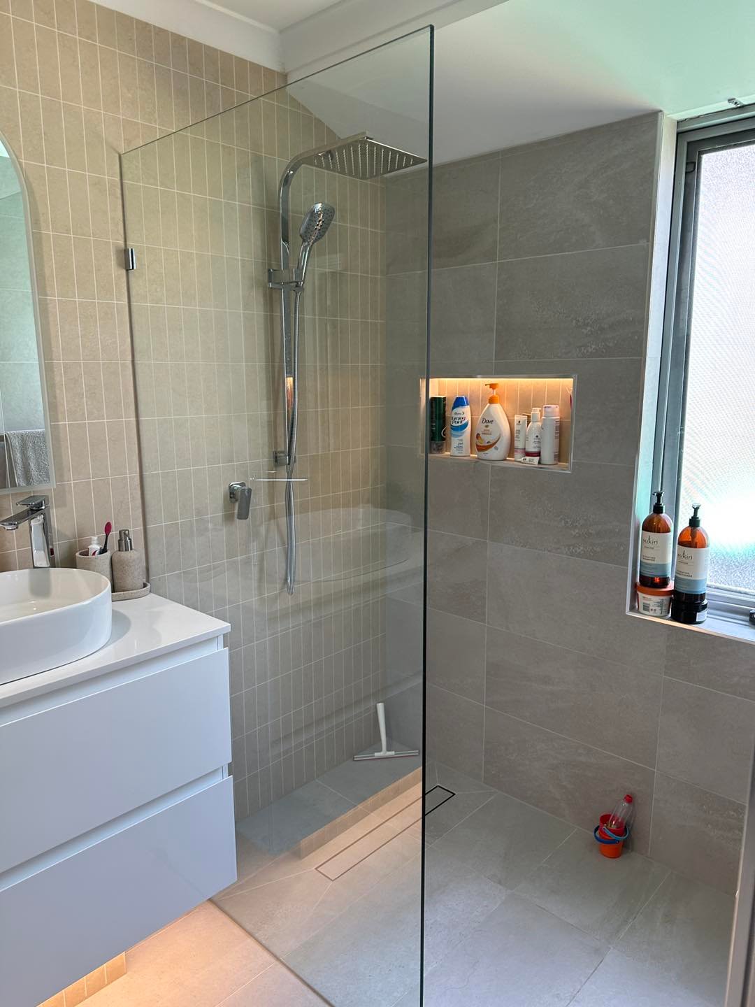 Bathroom renovation finish