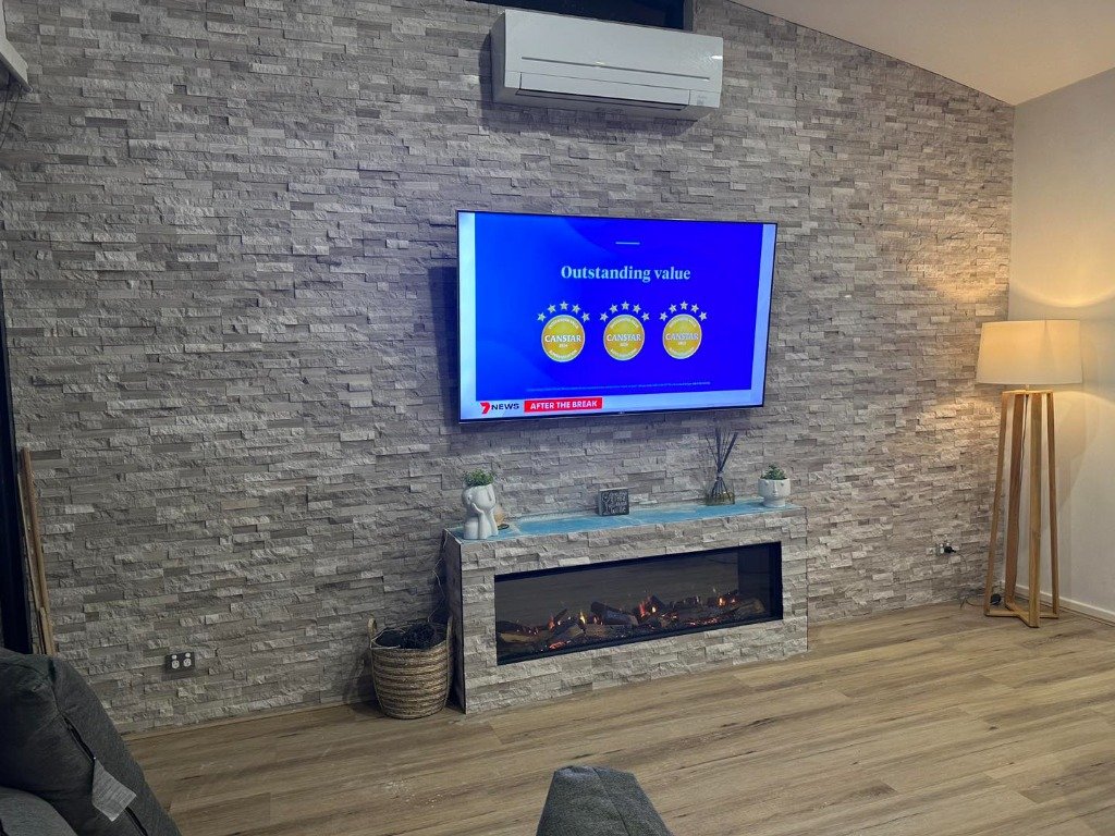 Stone Wall Living Room